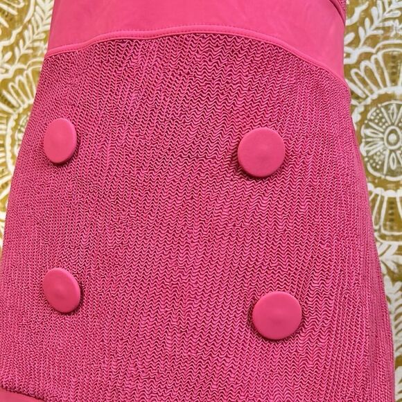 SHAN Swimwear Dahlia Textured Sleeveless Swim Mini Dress in Rose Pink $430 Sz 8 - Picture 9 of 16